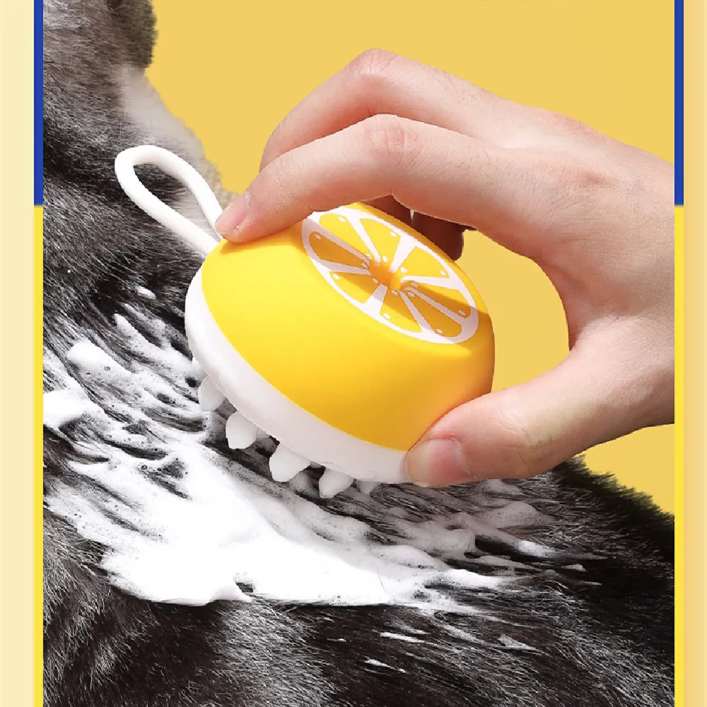 Pet Dog Cat Bath Brush 2-in-1 Pet SPA Massage Comb Soft Silicone Pet Shower Hair Grooming Cmob Dog Cleaning Tool Pets Supplies – image 3