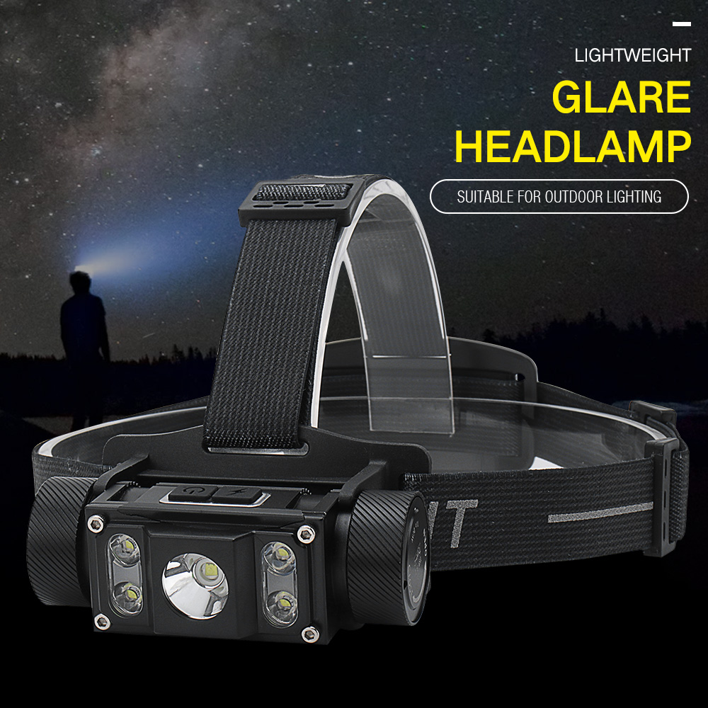 BORUiT LED Headlamp Head Torch USB Rechargeable Headlight Flashlight Lamp Light — image 9