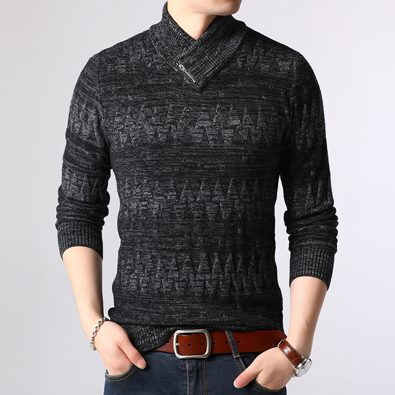 Title 3, Maglione casual a manica lunga in jacquard lavo...