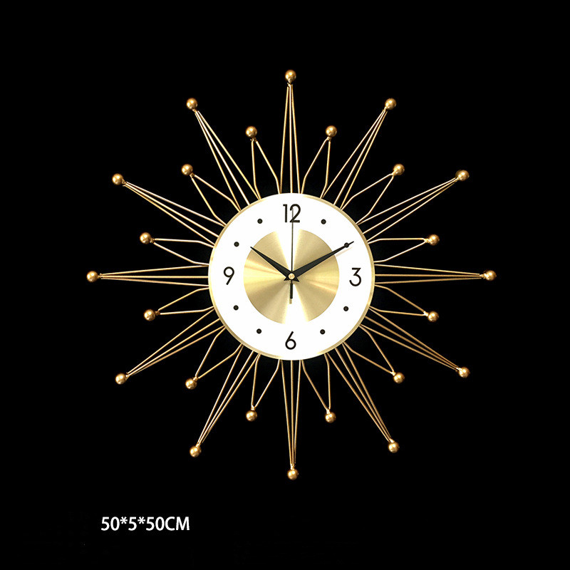 Wrought Iron Wall Clock, Flower Shape, picture 3 of 5