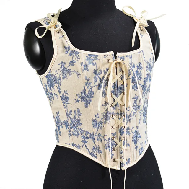 French Vintage Large Orchid Lace Corset Vest Vintage Large Orchid 2Xl - Shop at LoveMi