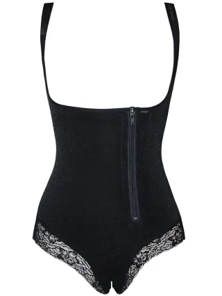 Women's Rubber Body Sling Zipper Shaper - Black