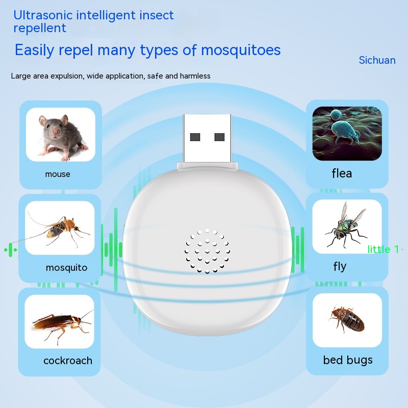 Title 8, Ultrasone Muggenverjager Elektrisch Draagbaar M...