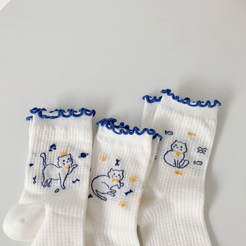 Title 1, Mesh Tube Socks White Cute Japanese Style