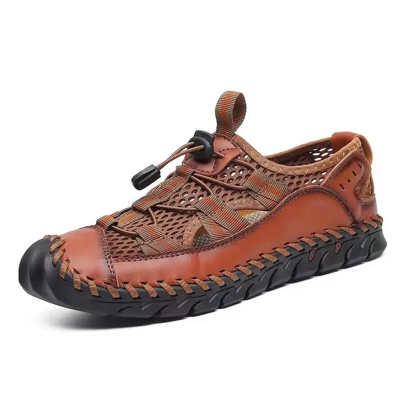 Hand Stitched Sandals Beach Slip-on Anti-collision Toe