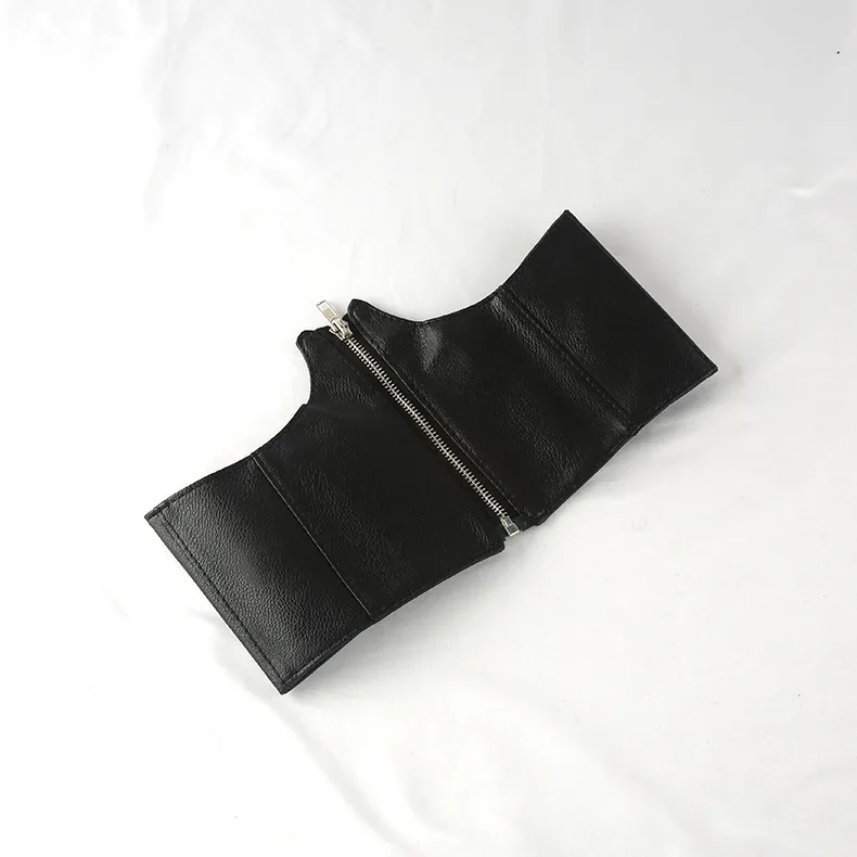 Fashion Simple Black Suspender With Suit Belt - Black