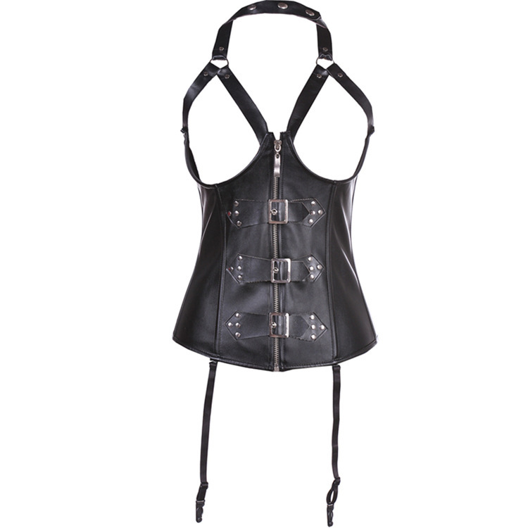 Title 4, Black leather halterneck gel shapewear