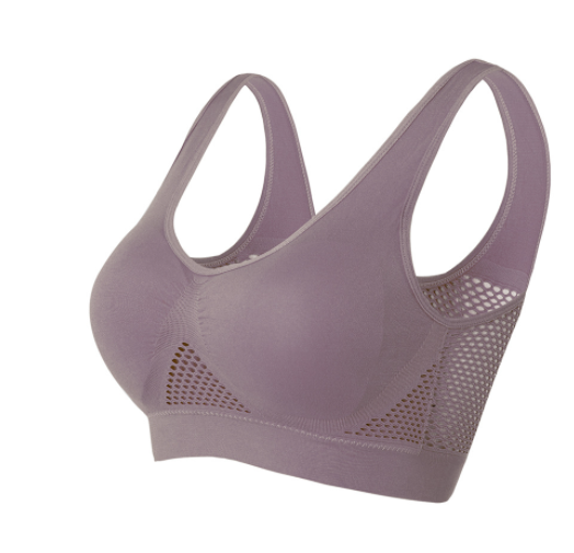 Title 10, Breathable Bra Large Size No Steel Ring Hollowe...