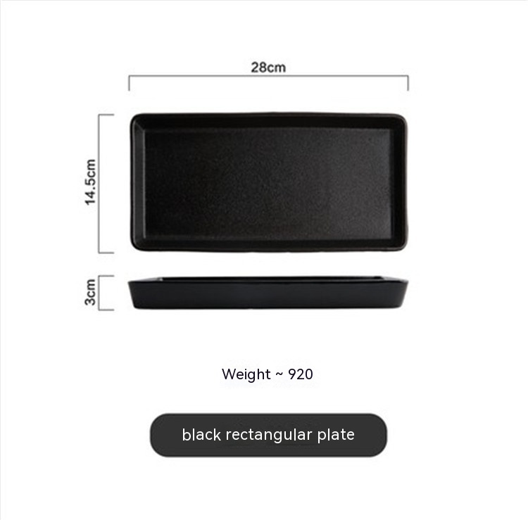 Black Rectangular Plate