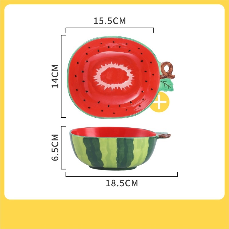 Title 6, Girly Cute Fruit Cereal Ceramic Bowl