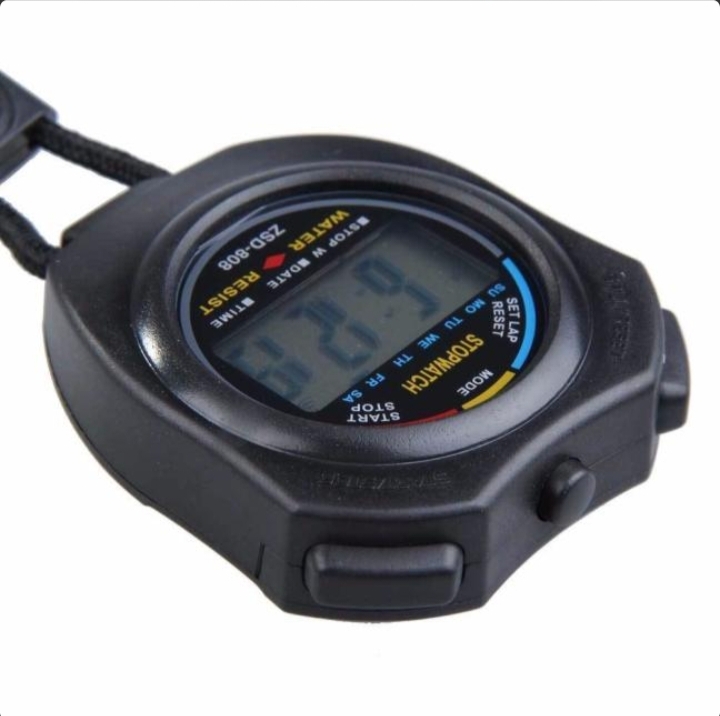 2PCS SET Digital Stopwatch Sports Counter Chronograph Date Timer Odometer Watch 7