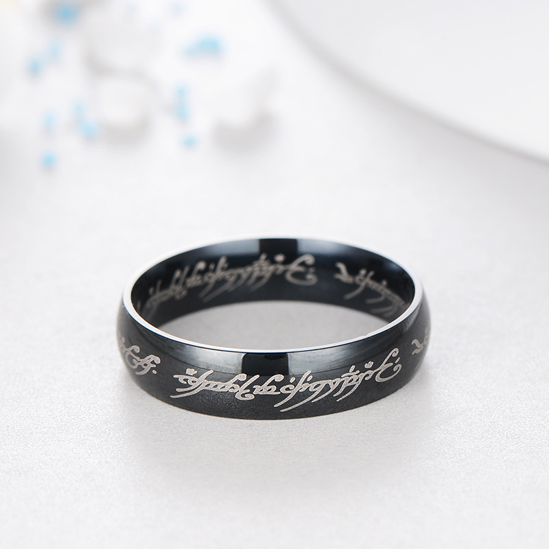 Titanium Steel Lord Of The Rings Couple Ring