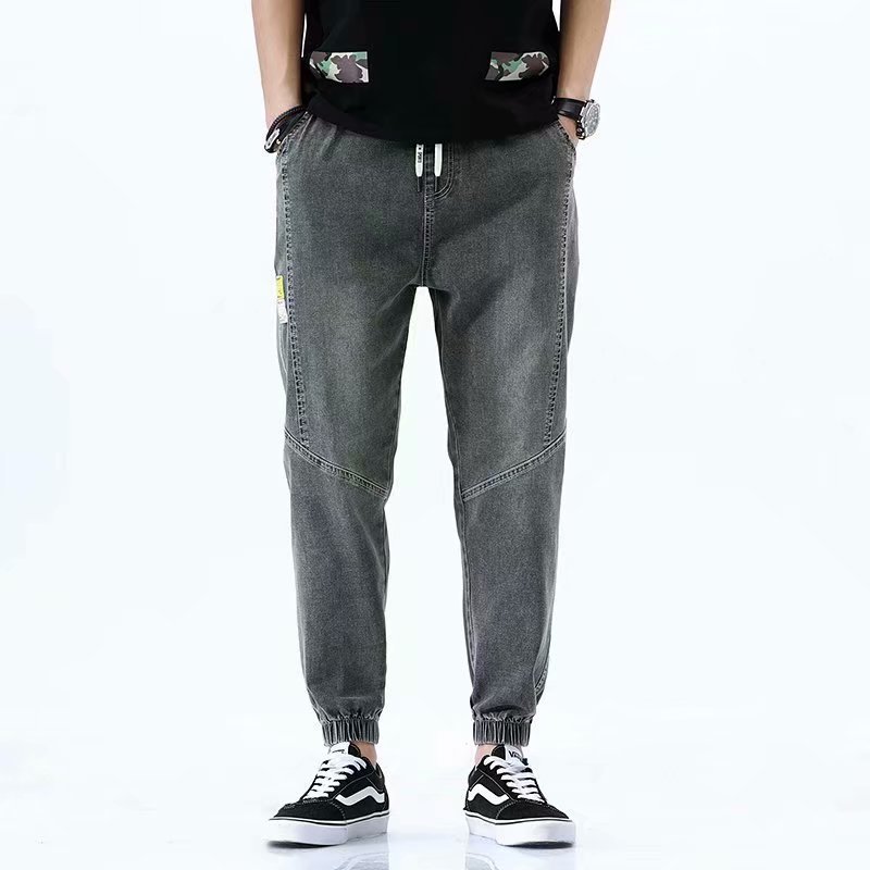 Title 6, Mens Jeans Ankle-tied Trousers Spring and Autu...