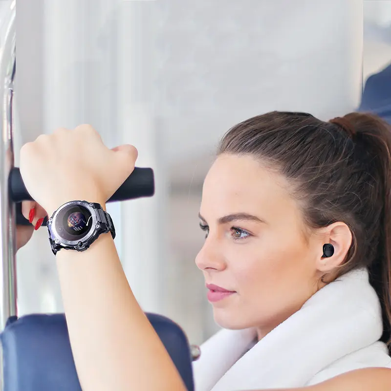 Smart Watch Heart Rate Blood Pressure Black