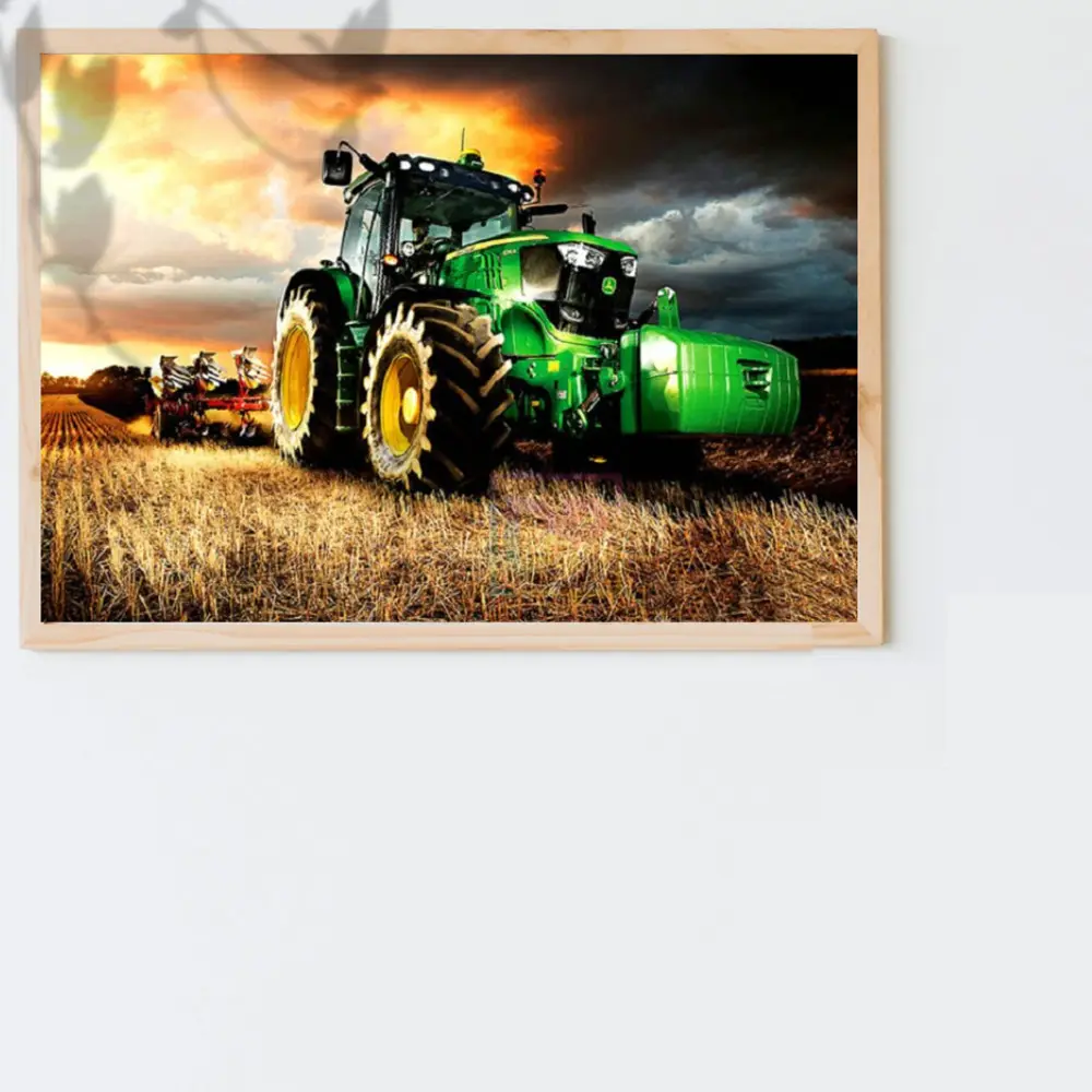 Diamond Painting Of Agricultural Tractor