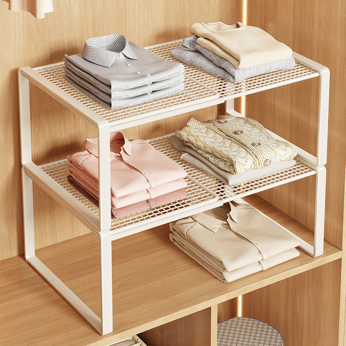 Extendable Wardrobe Tiered Shelves, Storage Rack,cabinet — image 3