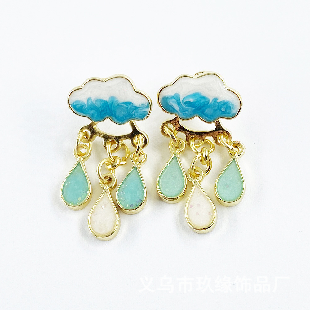 S925 Silver Needle Premium Sense Cute Little Cloud Earrings