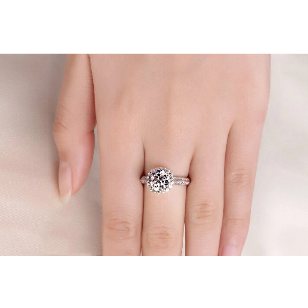 Luxury Diamond Bag Round Arms Diamond-studded Ring