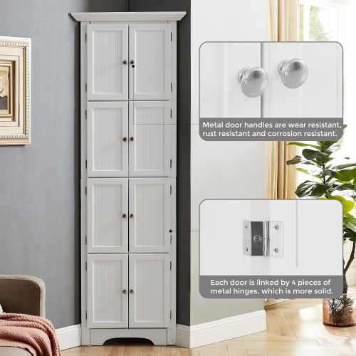 High Storage Cabinet with Door and 4 Shelves β photo 2