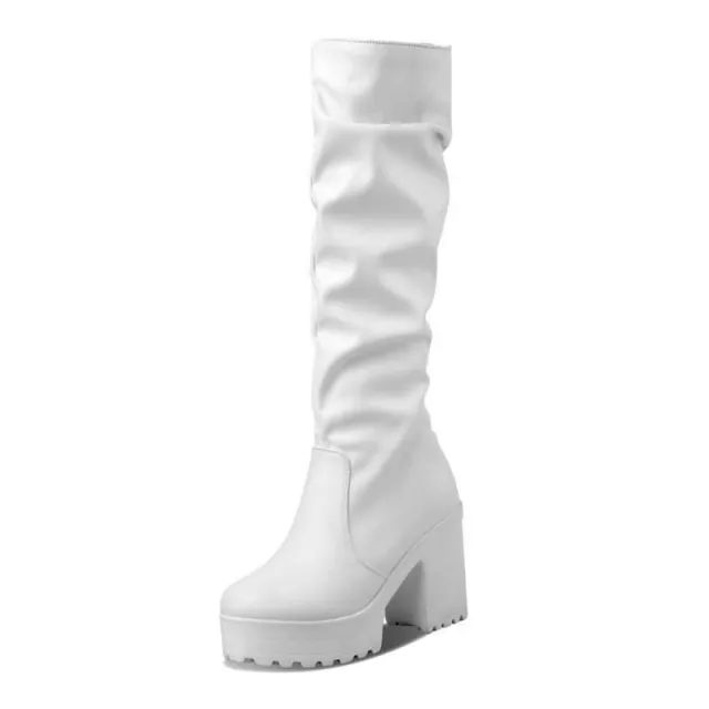 But Knee Boots Children's High heeled Knee length Boots White - Shop at LoveMi