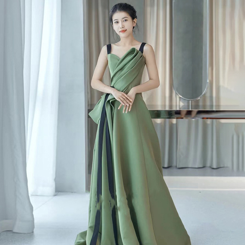 Green Sling Evening Dress, picture 2 of 5