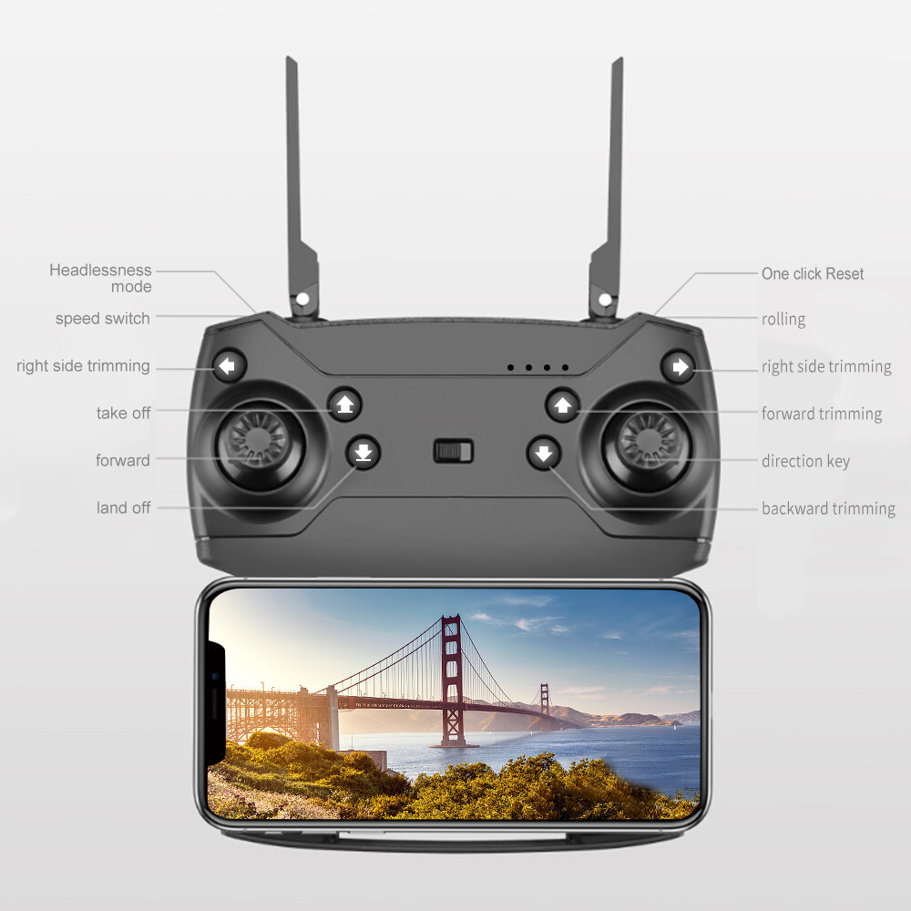 3 Batteries Pro Drone 4K Selfie Camera Wifi Fpv Foldable Rc Quadcopter — image 3