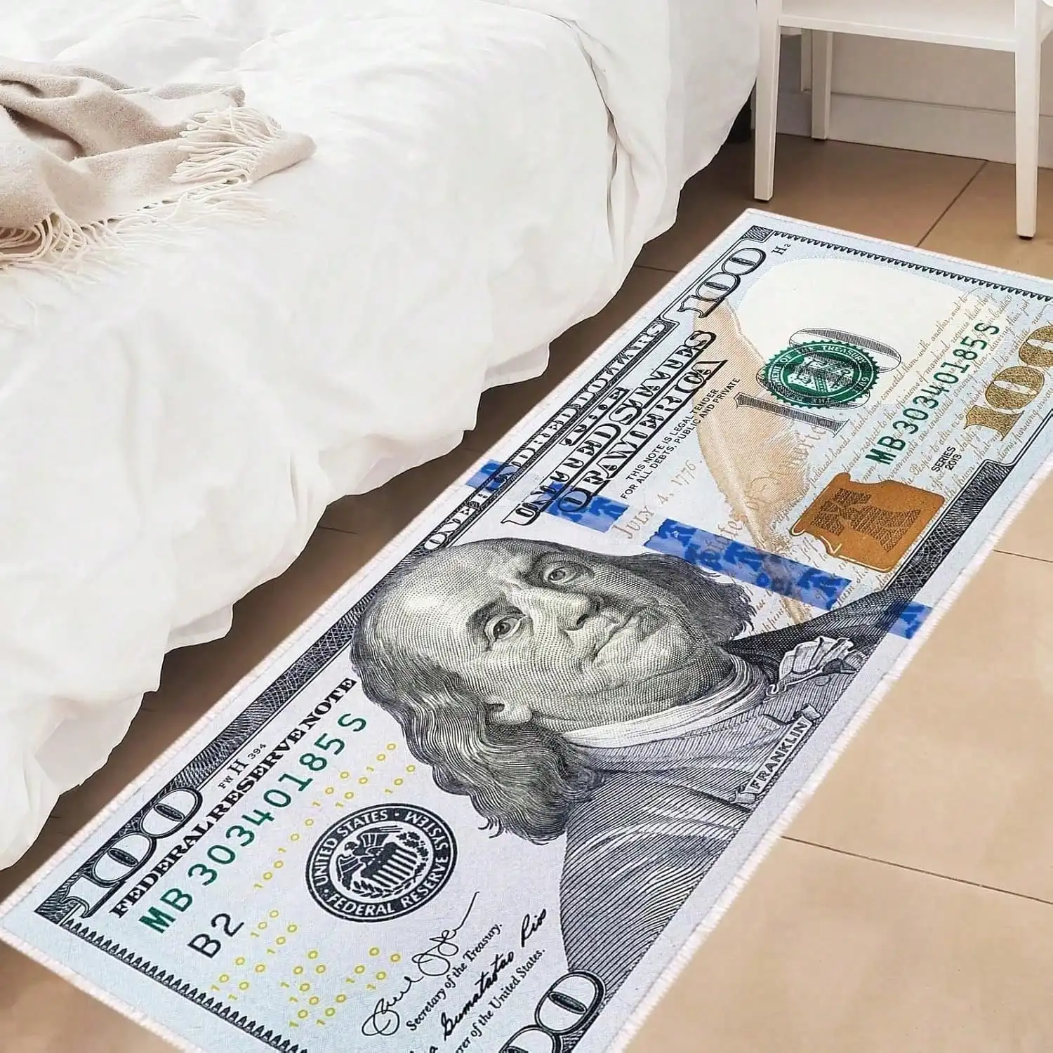 One Hundred Dollar Design Area Rug, Currency