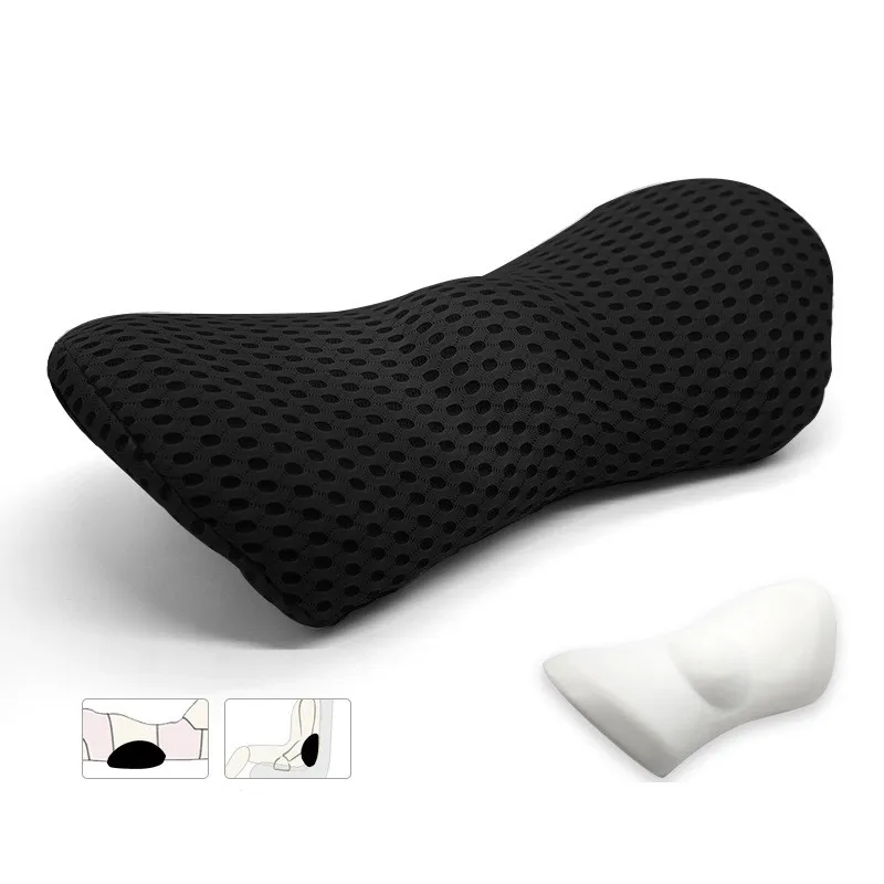 Lumbar Support Pillow For Side Sleepers Pregnancy Relieve Hip Coccyx Sciatica Pain Machine Chair Back Cushion Waist Car Seat - Black