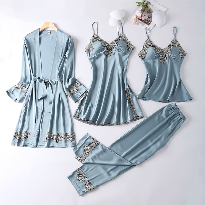 Title 3, Four-piece dressing gown female summer suit