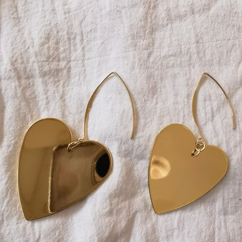 Fashion Ear Jewelry Exaggerated Personality Big Love Peach Heart