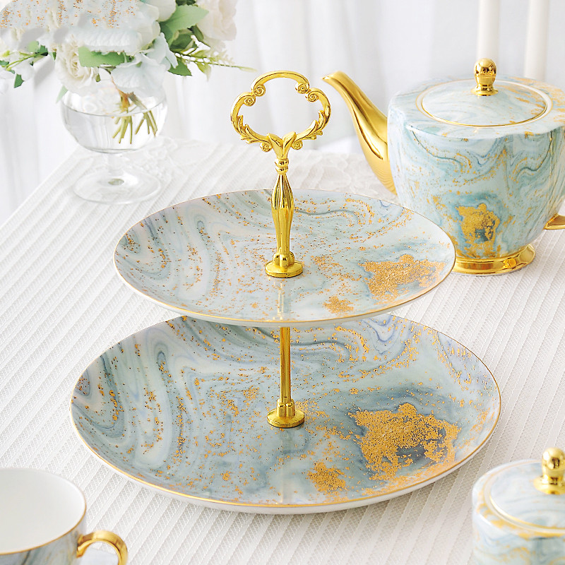 Cake Stand Snacks Dried Fruit Skewers Ceramic Fruit Plate