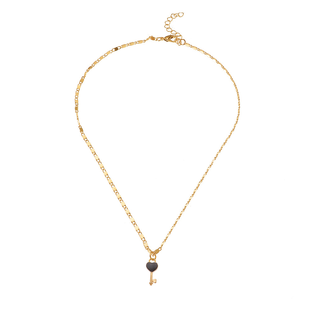 Petite Love Lock Shape Pendant Necklace