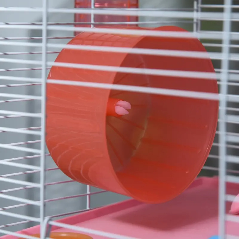 5 Tiers Hamster Cage Portable Animal Travel Carrier W Exercise Wheels Tube