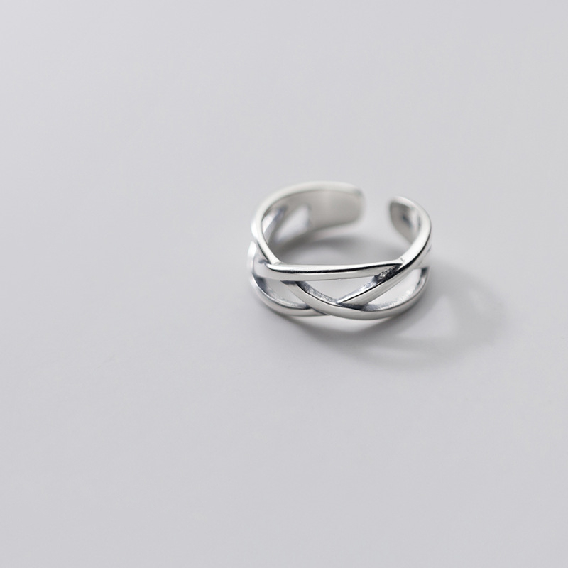 Vintage Fashion Style Cross Line Ring