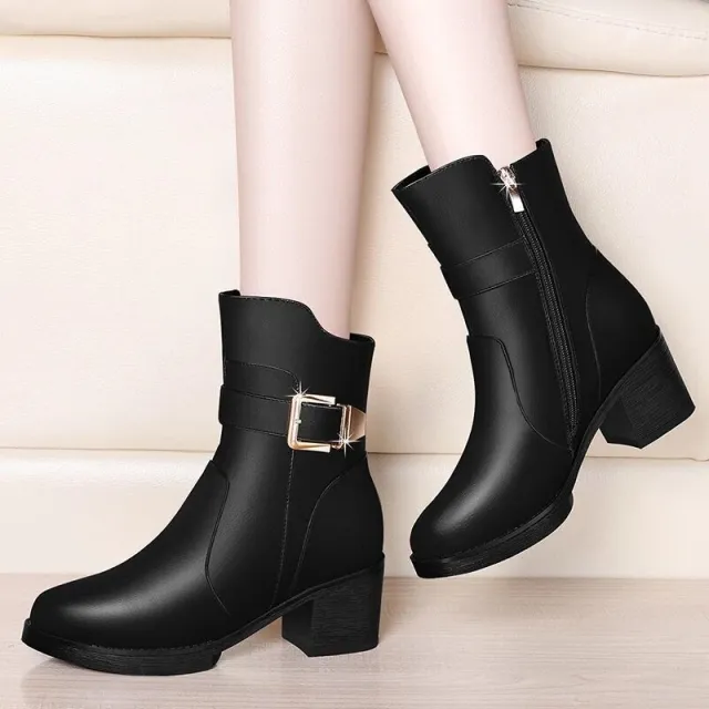 Martin Boots With Thick Heels In Autumn And Winter Boots Black - Shop at LoveMi