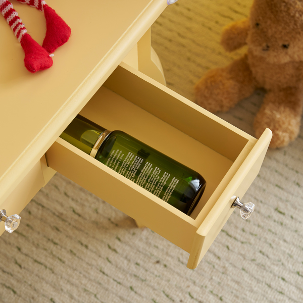 Kids Vanity Set With Mirror And Lights And Stool, 5 Storage Drawers, Pretend... 5