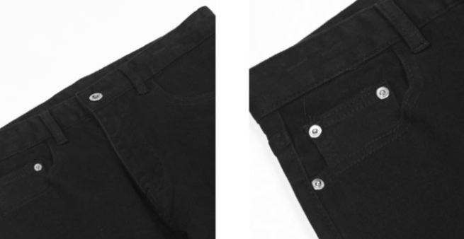 Title 7, Pantalon évasé homme bord brut High Street noir...