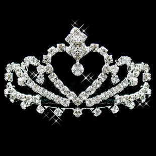 Title 1, Bridal Crown Headdress Wedding Heart-shaped Dec...