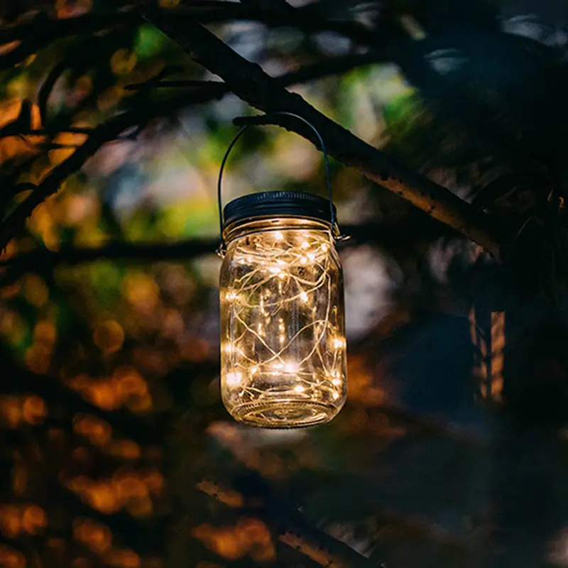 Solar Mason Jar Light Decoration Outdoor Hanging