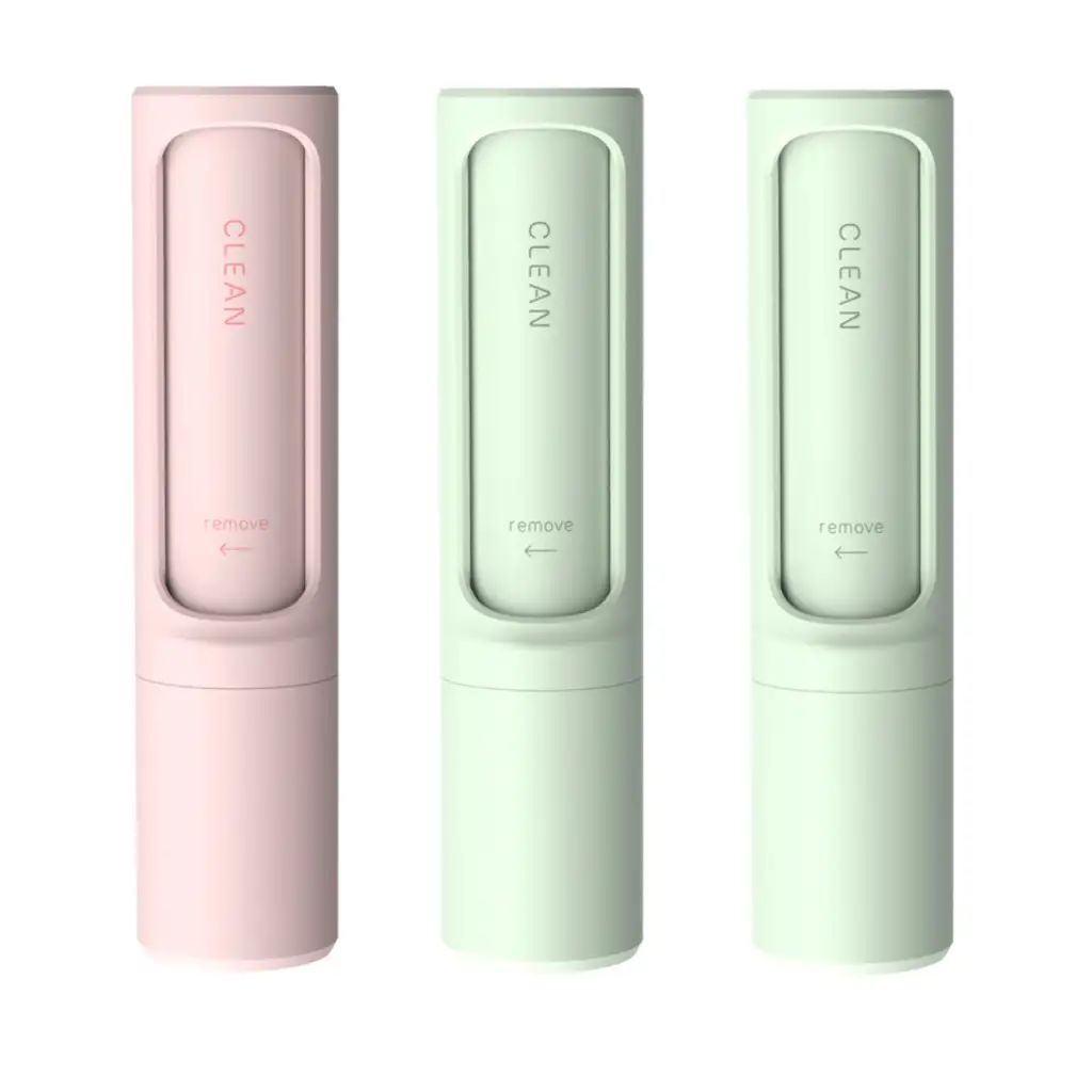 Rotating Cylinder Sticker Roller Electrostatic Brush Hair Removal Artifact Pet Hair Removal Brush Clothes Sticky Brush Hair Remover - Green Green Pink