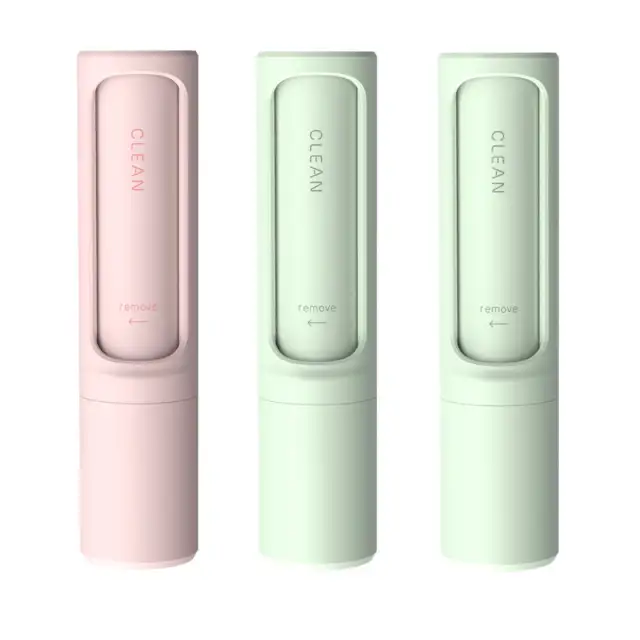 Rotating Cylinder Sticker Roller Electrostatic Brush Hair Removal Artifact Pet Hair Removal Brush Clothes Sticky Brush Hair Remover Green Green Pink - Shop at LoveMi
