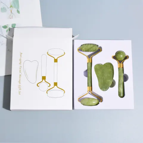 Massage Roller with Three Sets of Facial Jade Massager