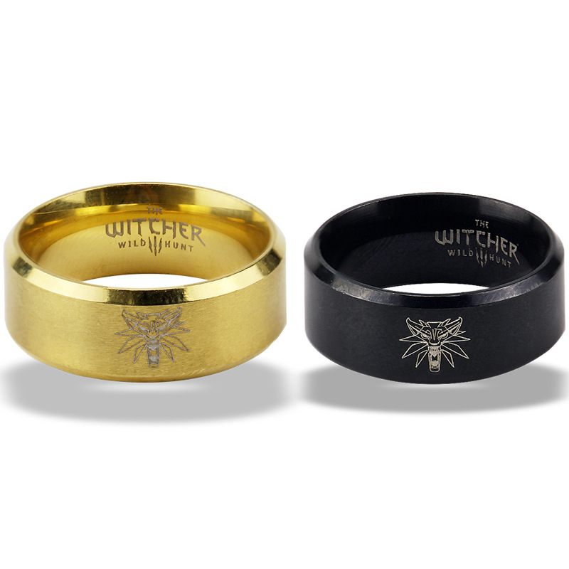 316L Titanium Steel Ring Wolf Head Ring