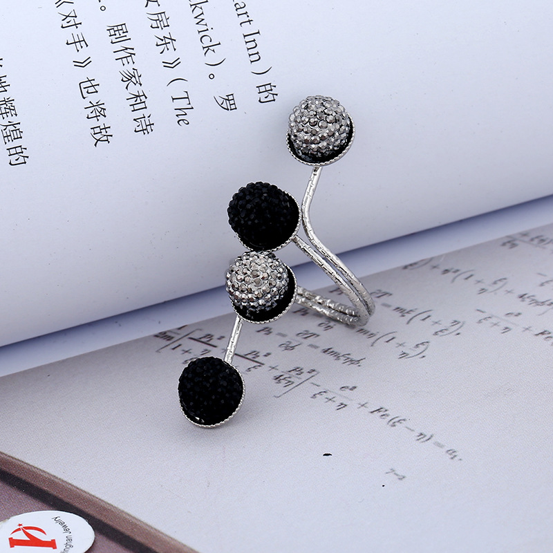Simple Ring Resin Diamond Alloy Beanie Joint Finger Ring