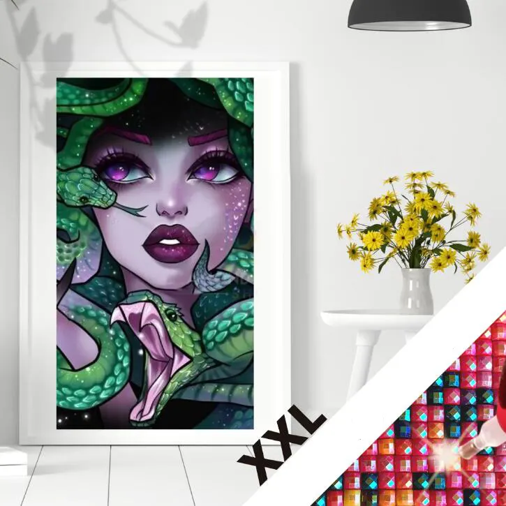 New Diy Diamond Painting Snake Demon Living