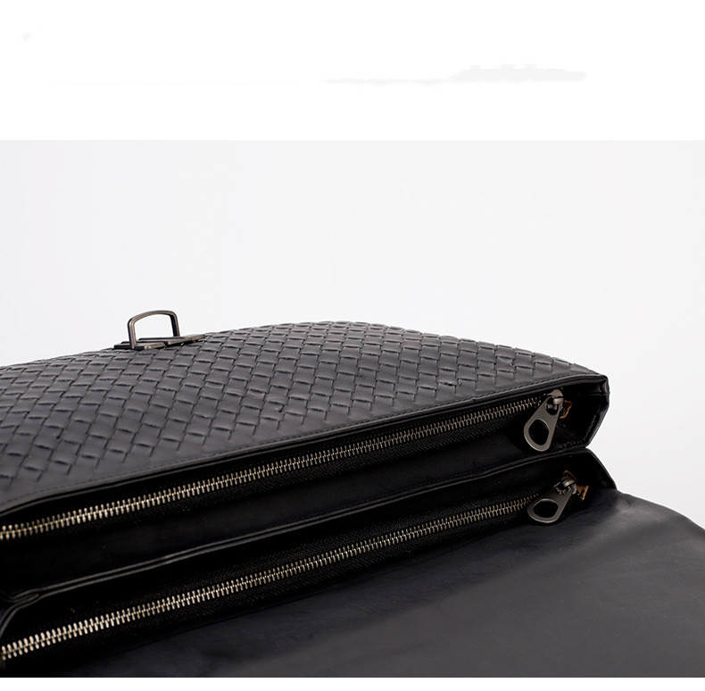 Men's Briefcase Casual Flap Weave Business — foto 3