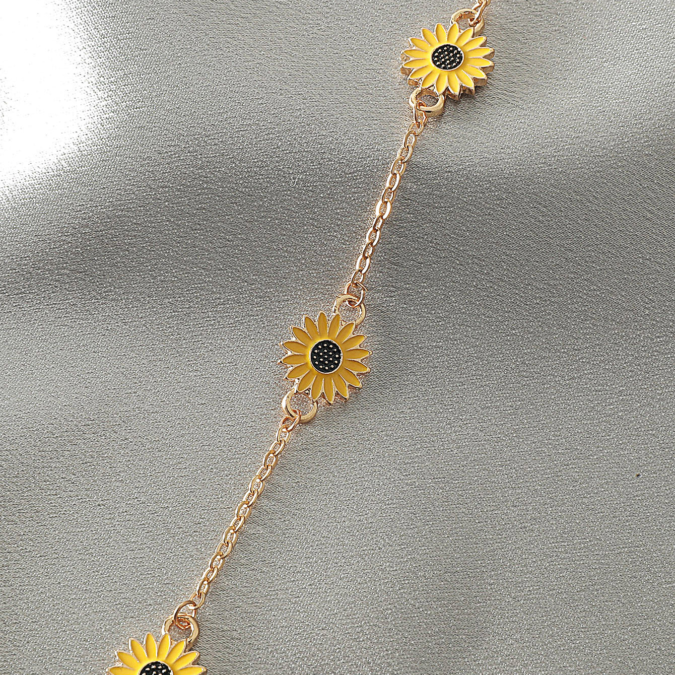 Title 6, Alloy Sunflower Anklet Creative Daisy Foot Orna...