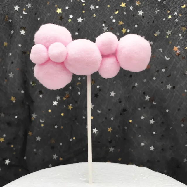 Creative Large And Small Cloud Cake Decoration Card Pink - Shop at LoveMi