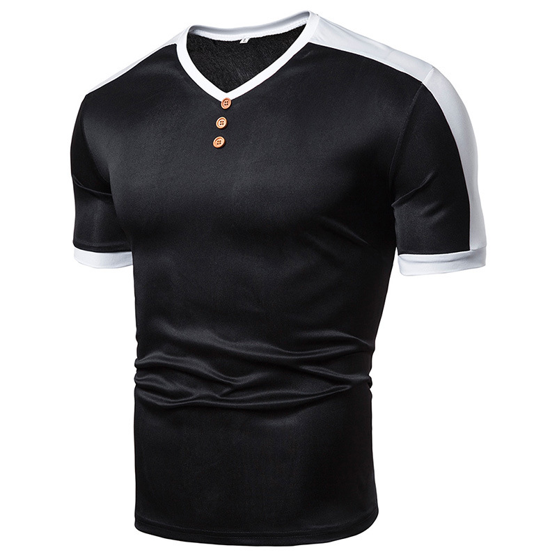 Title 7, Camiseta Masculina Patchwork Gola Redonda Manga...