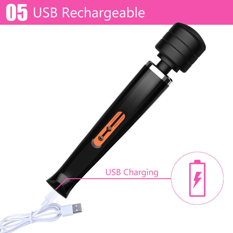 Body Wand Vibrating Massager USB Rechargeable 10 Modes Speed Pleasure Stick — image 6